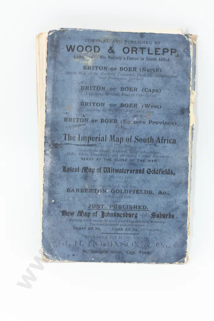 Wood & Ortlepp Boer War Map 5th Cont NZER Image 1++