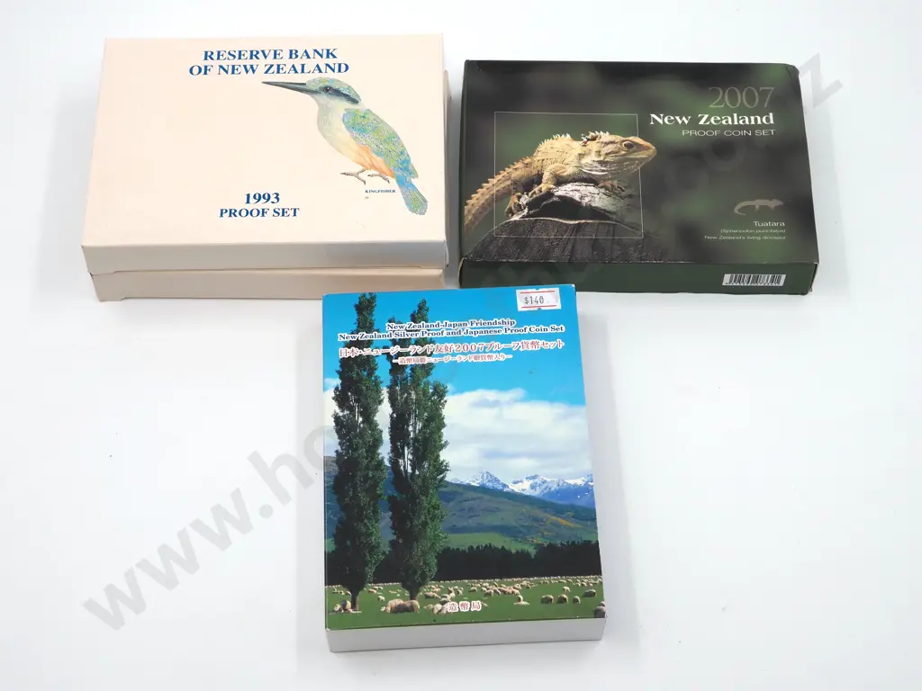 4 New Zealand Proof Sets Total CV $405 NZD Image 1++