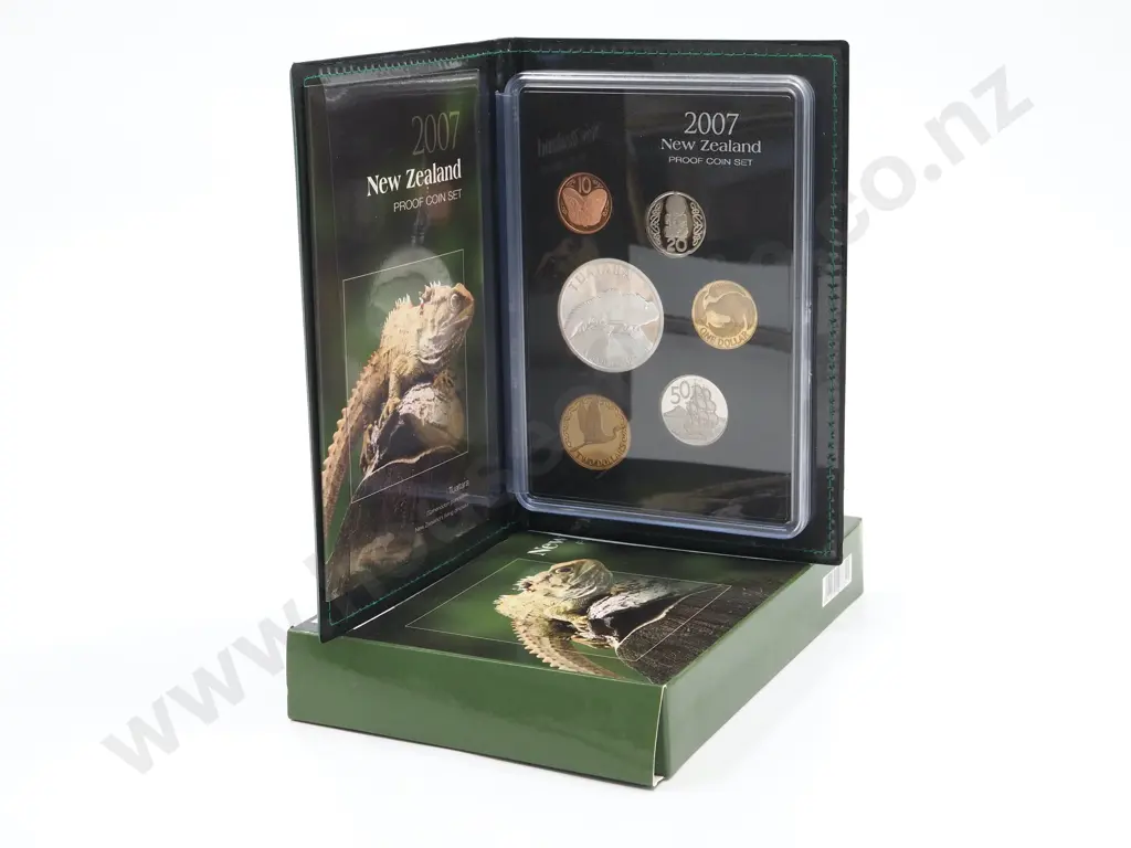 2007 New Zealand Silver Proof Coin Set  Image 1++