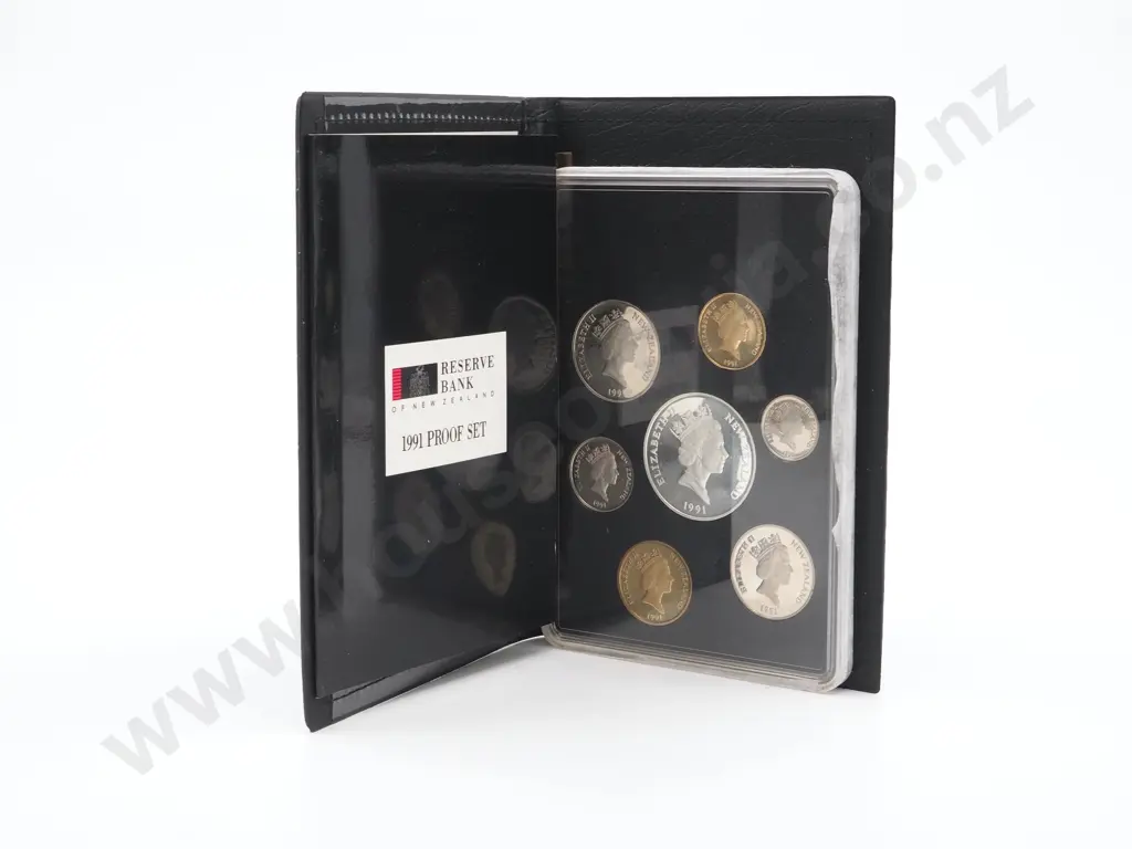 1991 New Zealand Proof Coin Set Image 1++