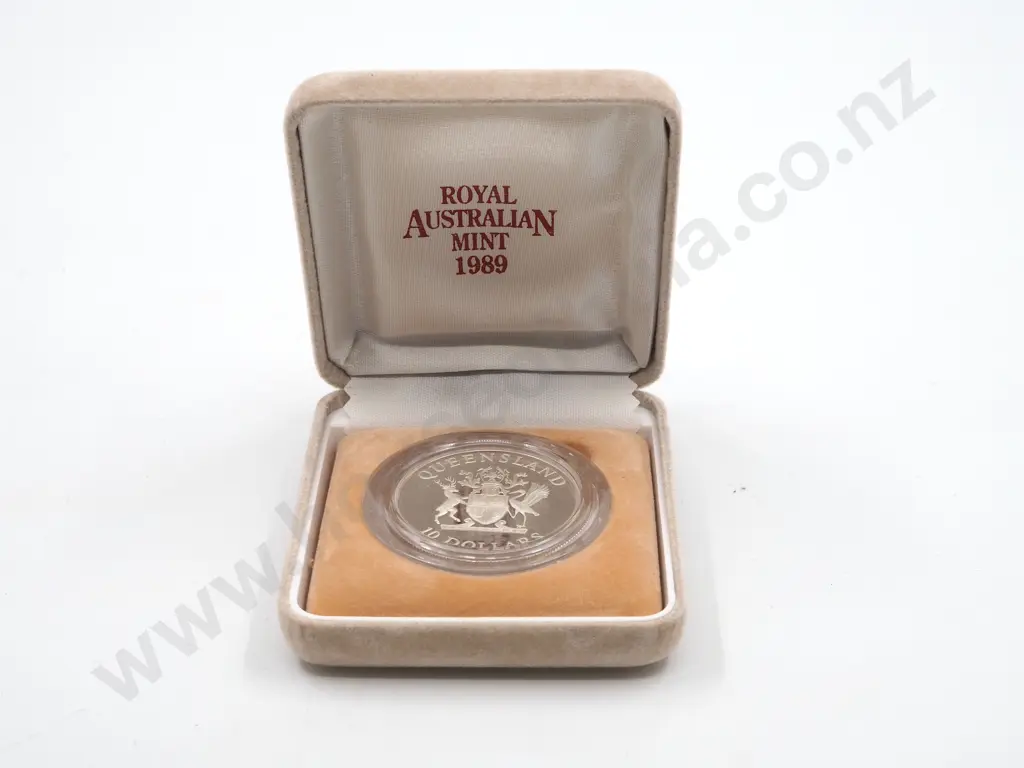 1989 Australia Ten Dollar Silver Coin Image 1++