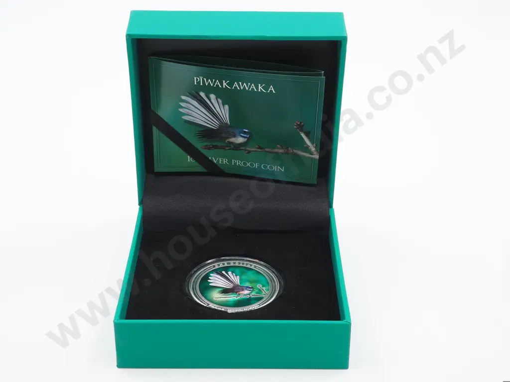 2023 New Zealand Cased Piwakawaka Silver Proof Coin Image 1++