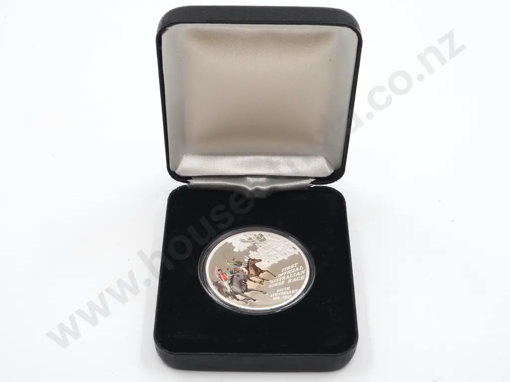 The First Official Australian Horse Race 200th Anniversary 1oz Silver Proof Coin Image 1++