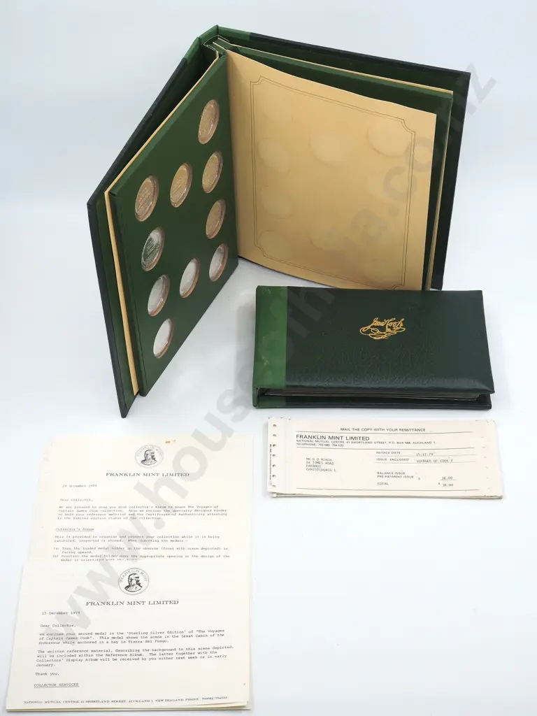 1977 Franklin Mint Complete "The Voyages of Captain James Cook" 20 Sterling Silver Coins Image 1++