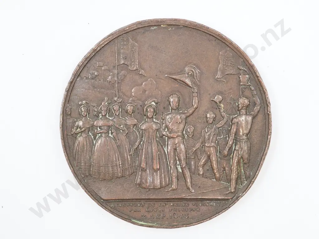 1843 Queen Victoria French Visit Commemorative Medal Image 1++