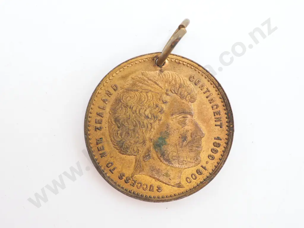 1900 New Zealand Farewell Boer War Contingent Medallette Image 1++