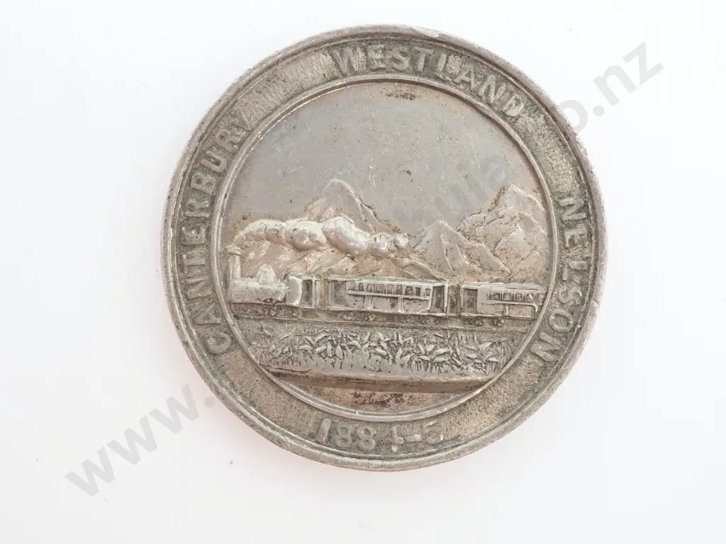 1884-5 New Zealand Railway League Medal: No.123 Image 1++
