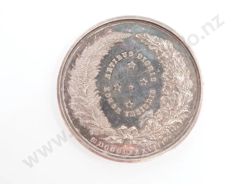 1888 Australian Centennial International Exhibition Melbourne Sterling Silver Medal: Victorian Legislative Council Image 1++