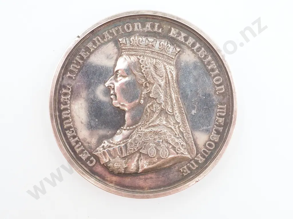 1888 Australian Centennial International Exhibition Melbourne Sterling Silver Medal: Victorian Legislative Council Image 1++