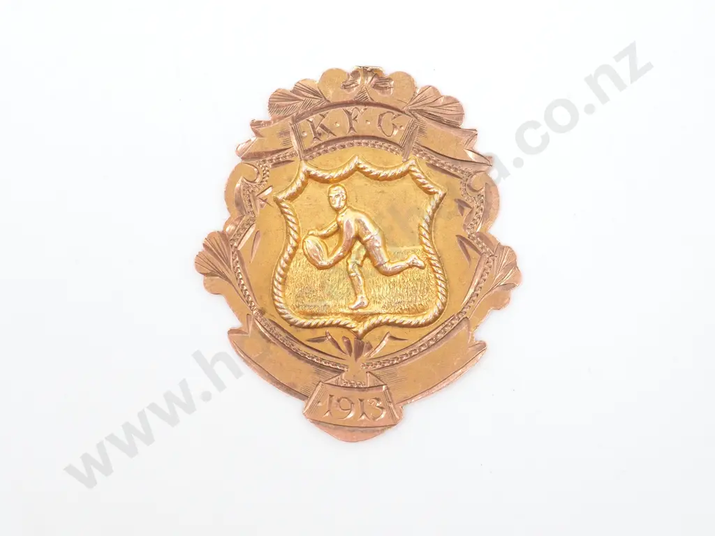 1913 Football Award Fob in 9ct Gold: Best Forward Image 1++