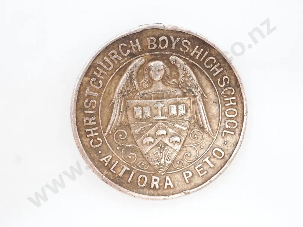 Sterling Silver Christchurch Boys High School Prize Medal: Unawarded Image 1++