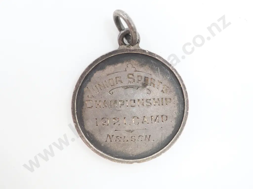 1921 Sterling Silver YMCA Nelson Championship Prize Fob Image 1++
