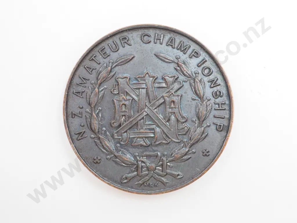 1959 NZ Amateur Championships Medal by M&K: Awarded to B Matheson (W) Napier 2nd 440 Yards Womens Relay Image 1++