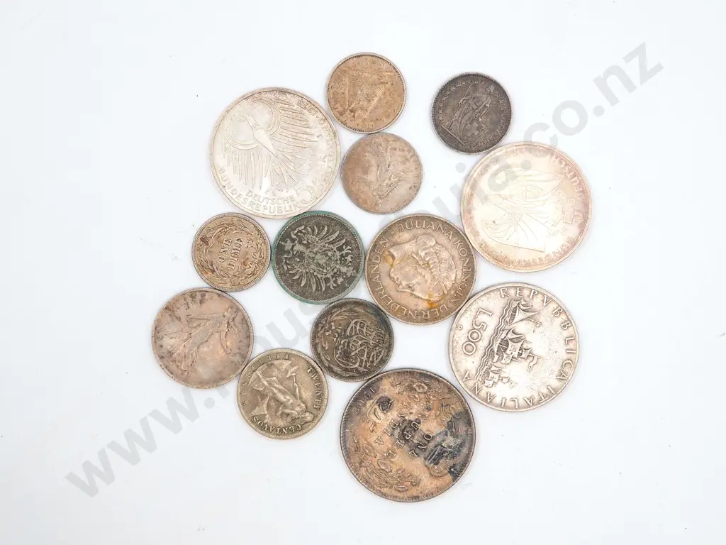 76 Grams of mostly Silver International Coinage Image 1++
