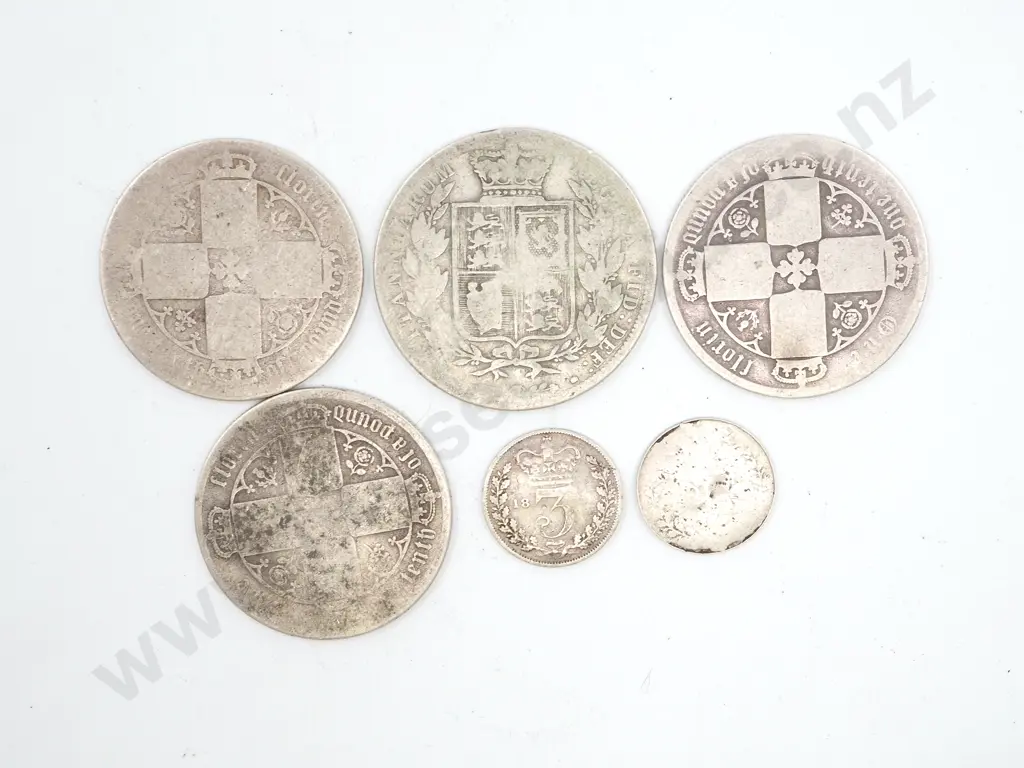 47 Grams of Queen Victoria English Silver Coins Image 1++