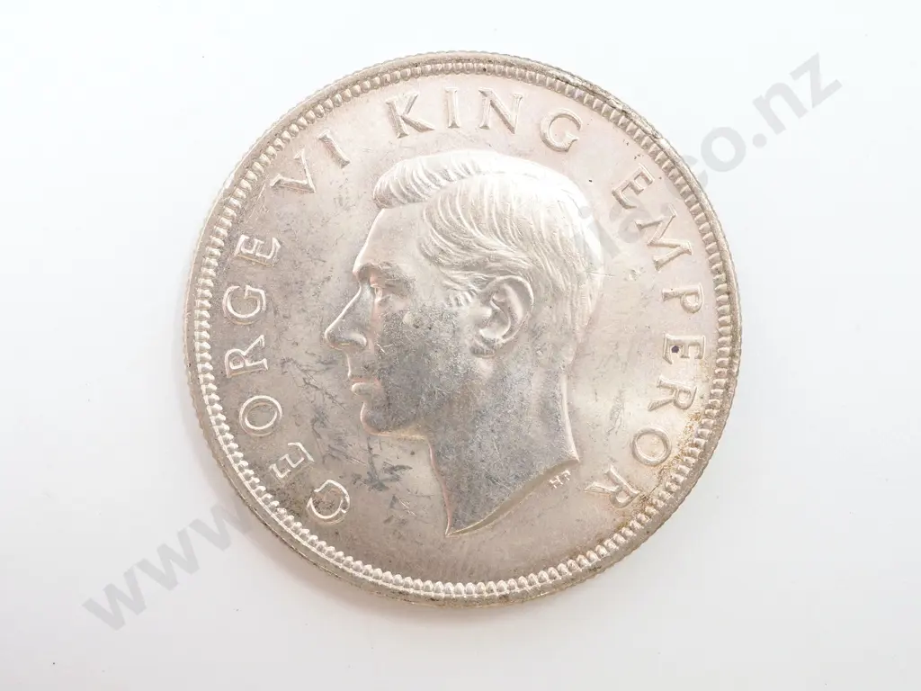 1937 New Zealand Halfcrown aUNC Krause 11, CV $300 Image 1++