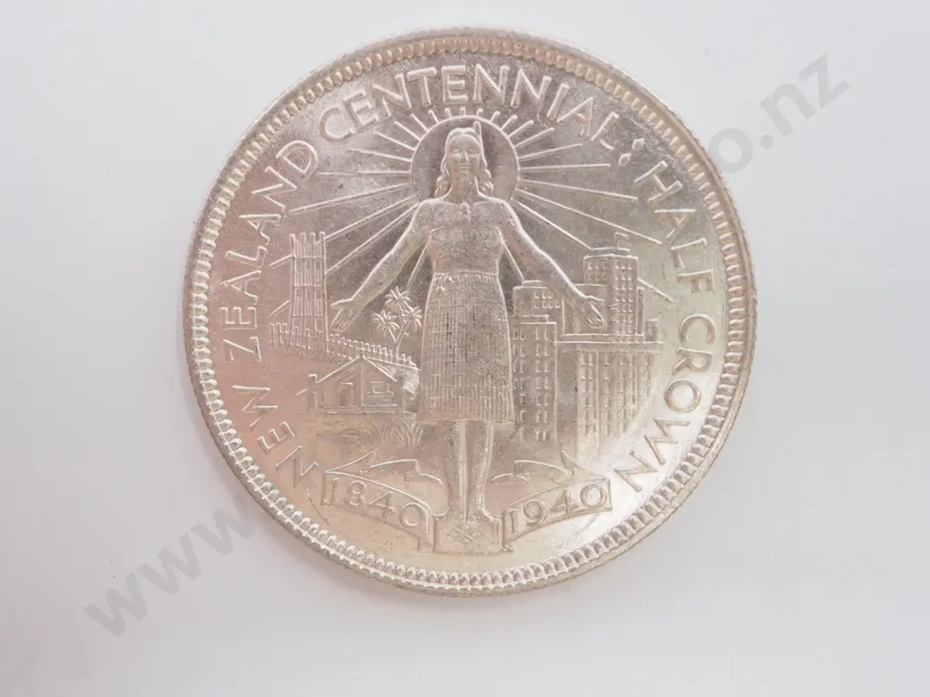 1940 New Zealand Half Crown - Better Grade Image 1++