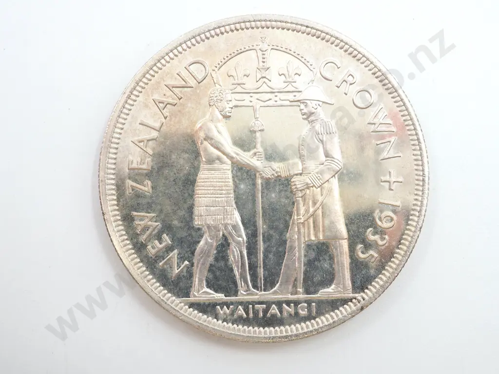 Proof 1935 New Zealand Waitangi Crown Image 1++