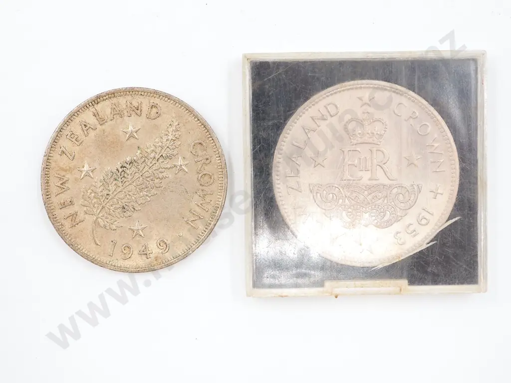 1949 New Zealand Crown & 1953 Crown Image 1++
