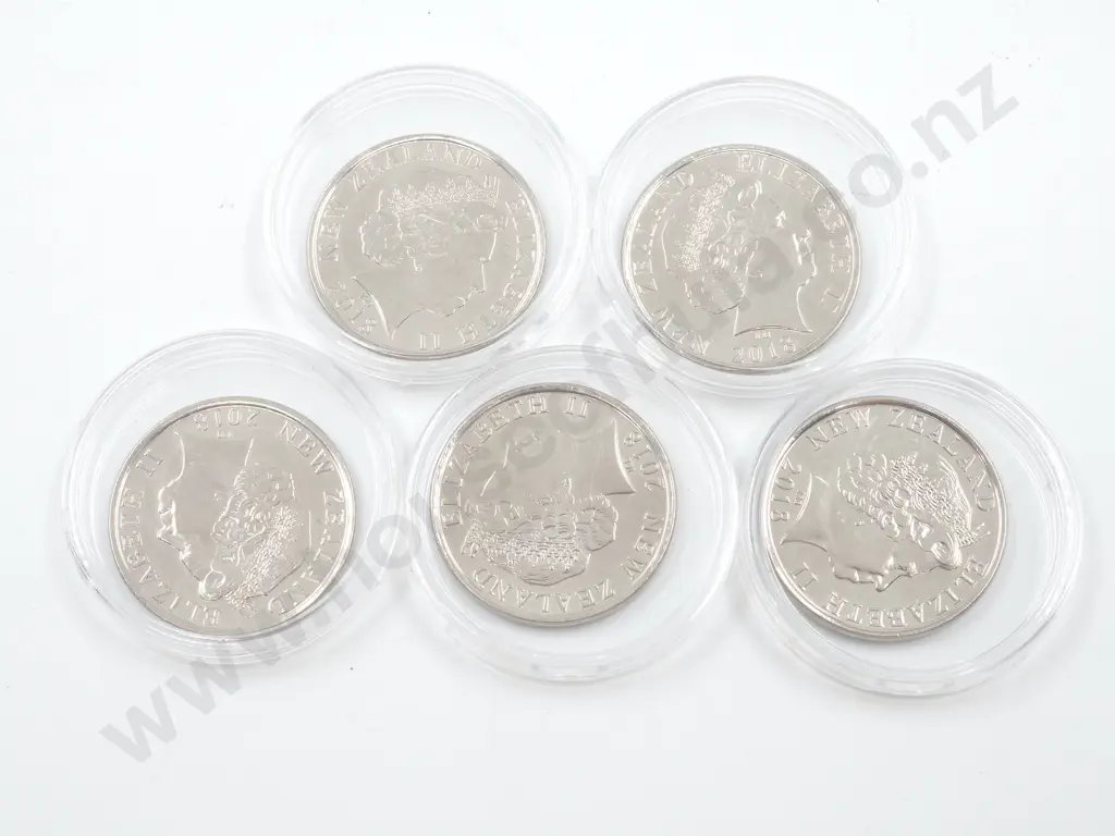 5 New Zealand 2018 Armistice Circulated 50 Cent Coin Image 1++