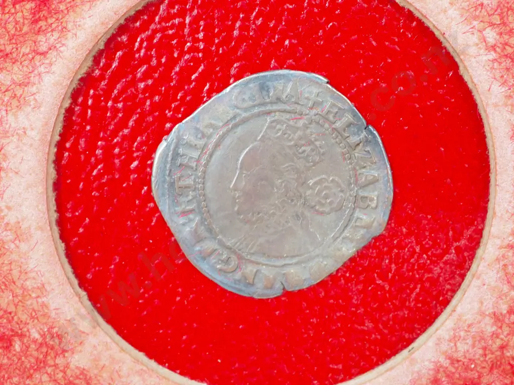 1578 United Kingdom Three Pence Elisabeth I CV $250 Usd Image 1++