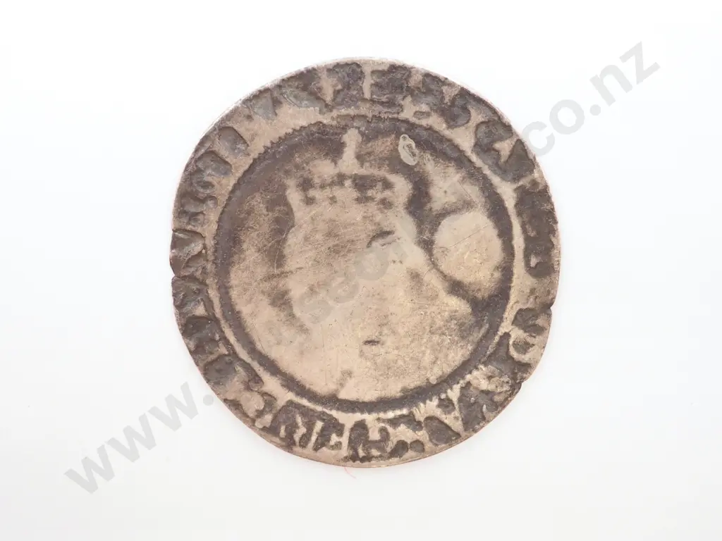 1580 United Kingdom Elizabeth I Sixpence Image 1++