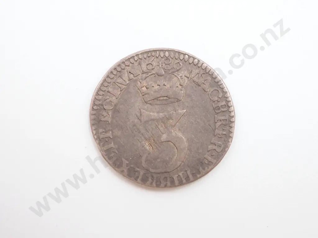 1689 United Kingdom Threepence Image 1++