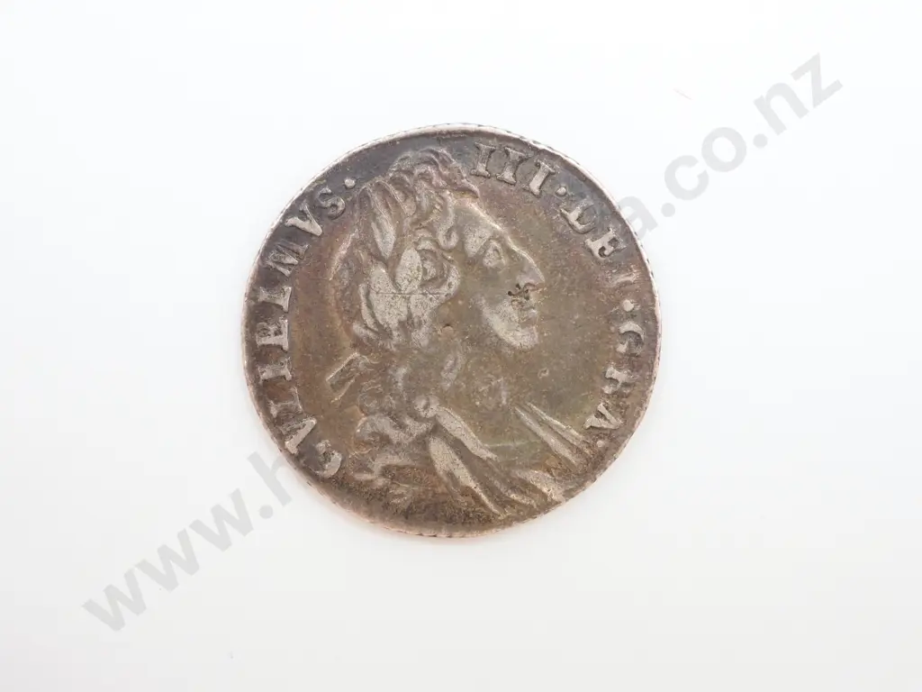 1690 United Kingdom Sixpence Image 1++