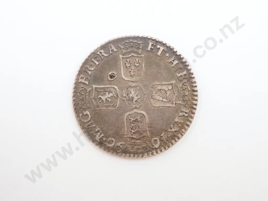 1690 United Kingdom Sixpence Image 1++