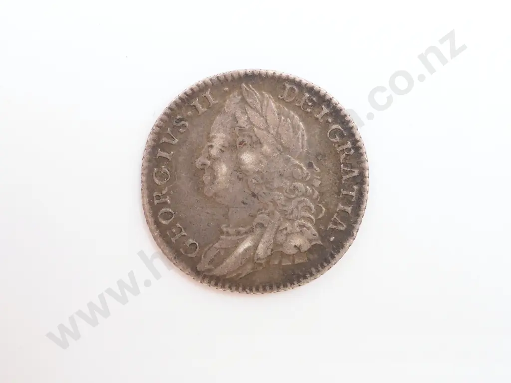 1758 United Kingdom Sixpence Image 1++