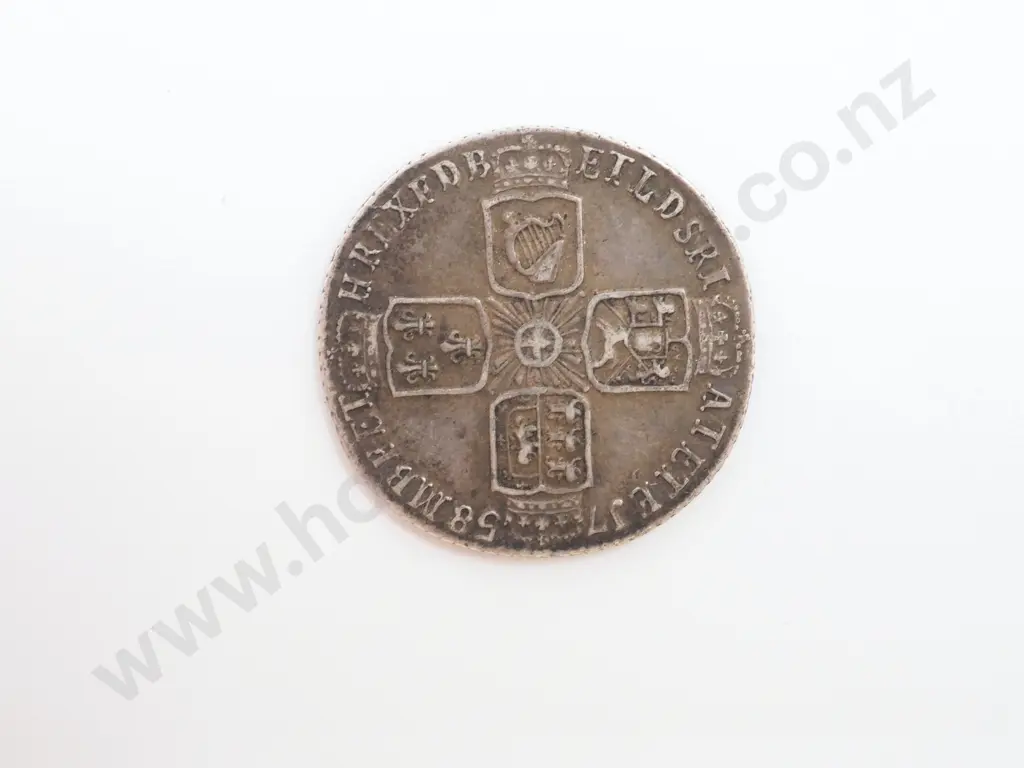 1758 United Kingdom Sixpence Image 1++