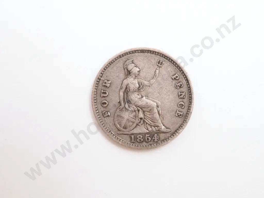 1854 United Kingdom 4 Pence  Image 1++