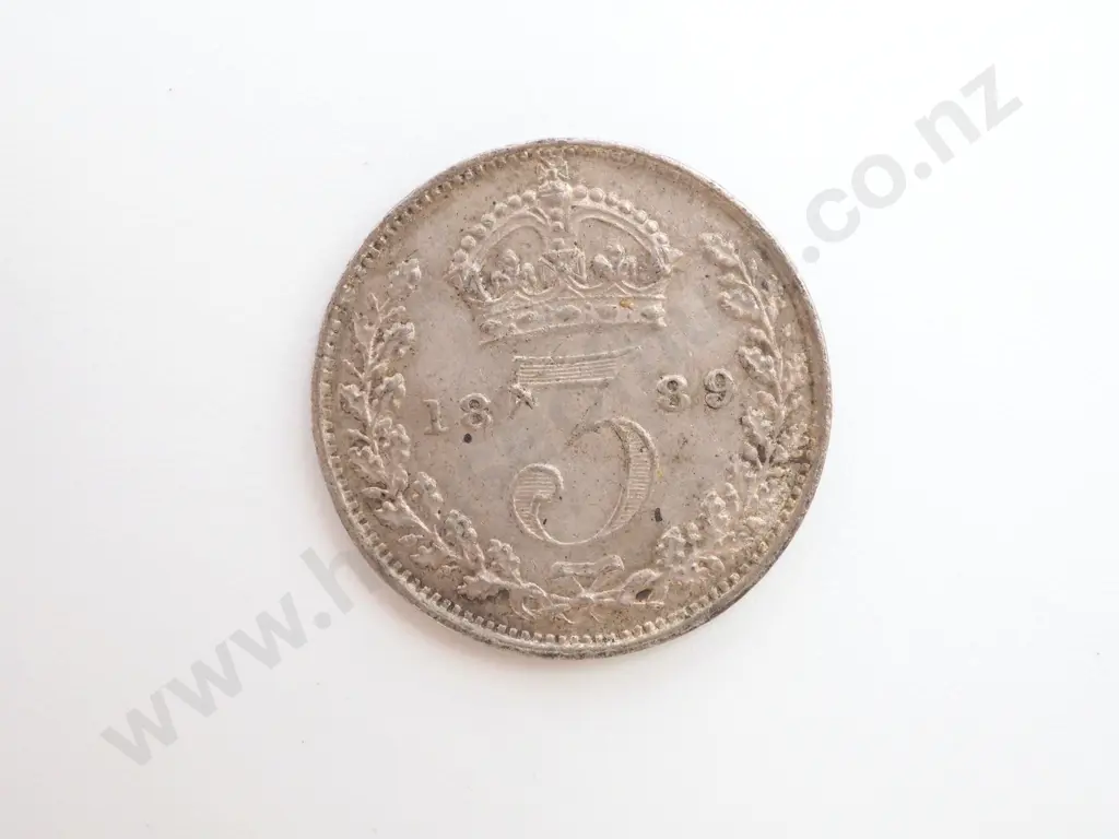 1889 United Kingdom Threepence Image 1++