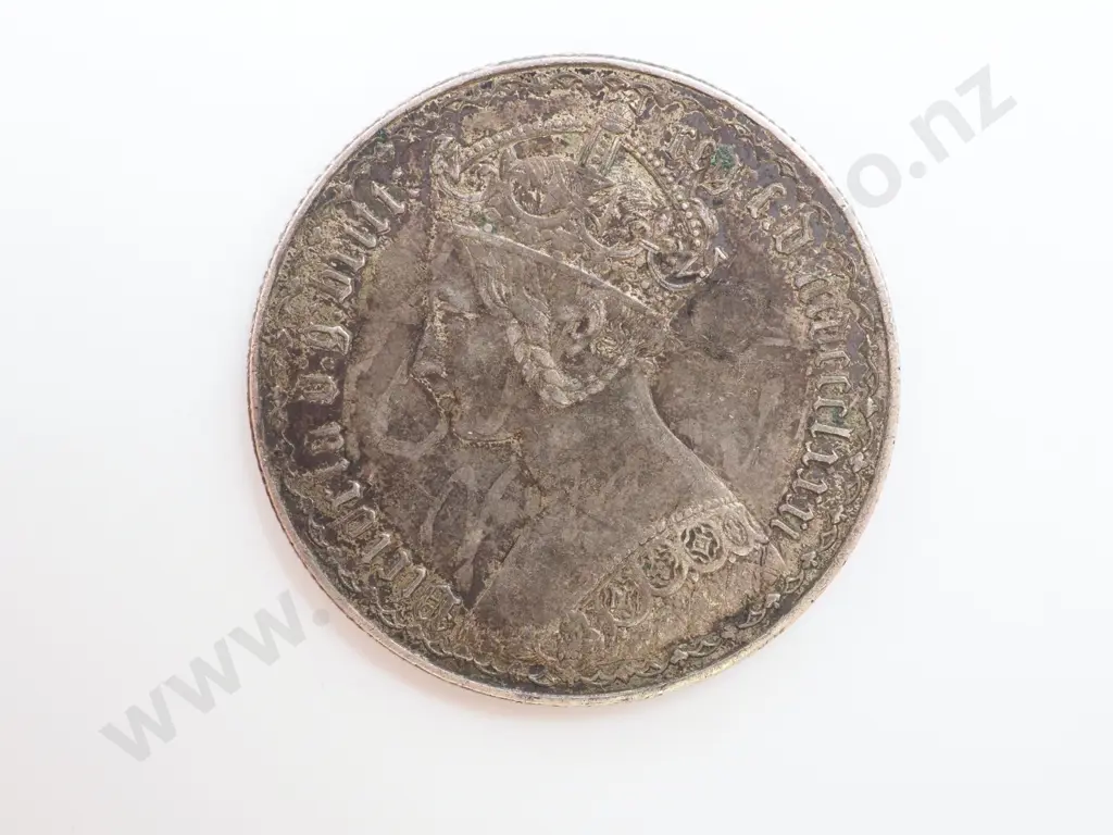 1881 United Kingdom Gothic Florin CV $300 USD Image 1++