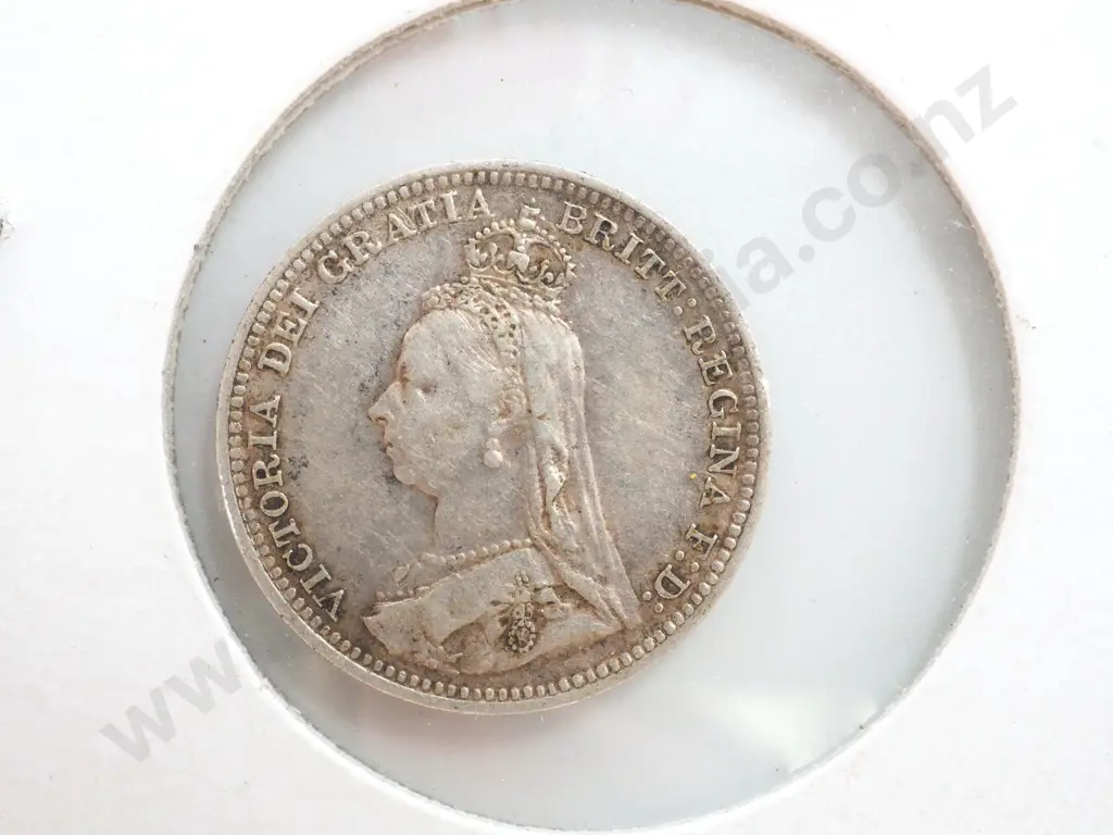 1892 United Kingdom Threepence Image 1++