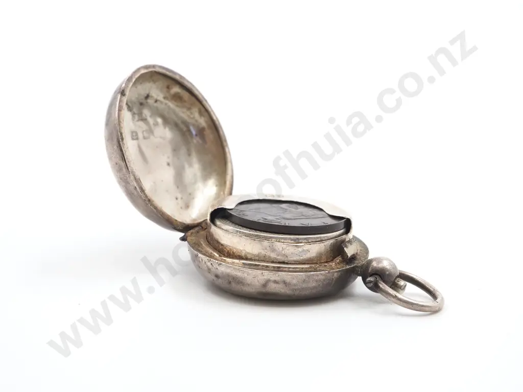 Sterling Silver Sovereign Case A/F w 1898 Farthing  Image 1++