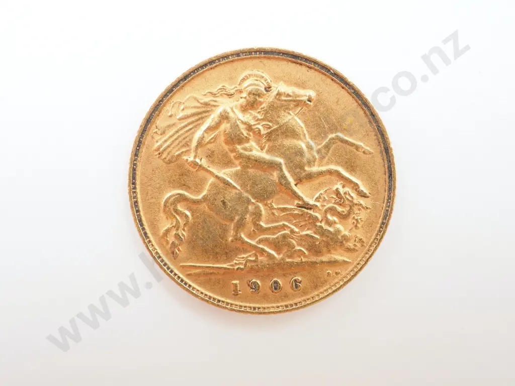 1906 United Kingdom Half Sovereign Image 1++