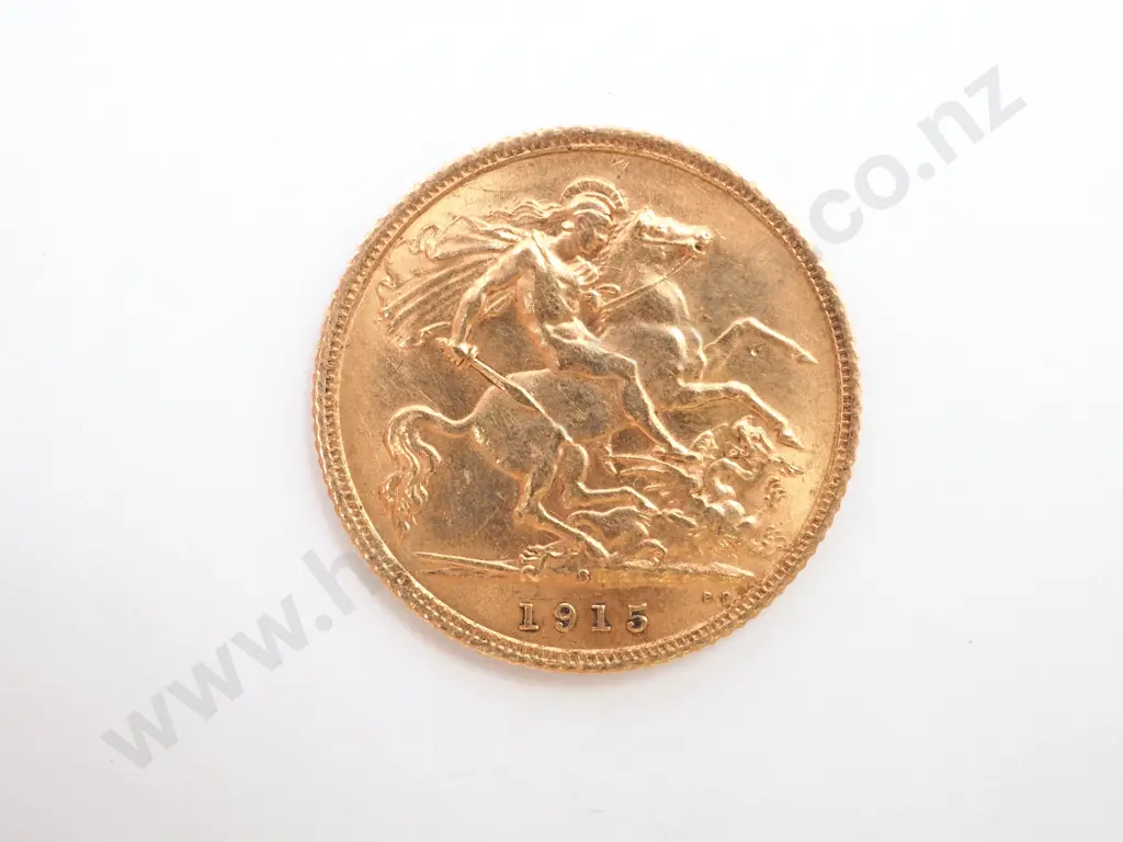 1915 Sydney Mint Half Sovereign  Image 1++