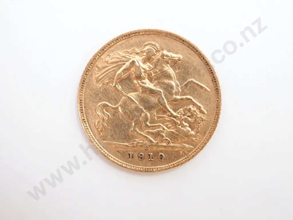 1910 Sydney Mint Half Sovereign  Image 1++