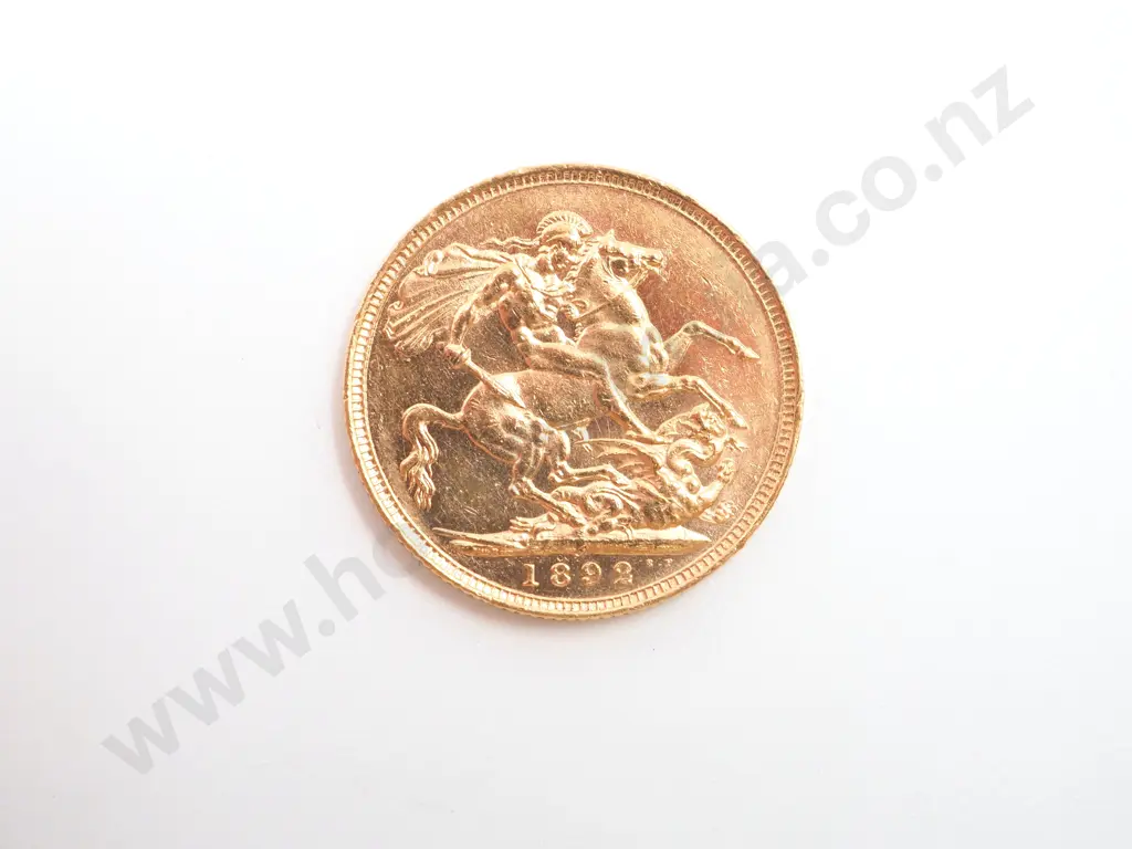1892 Sydney Full Sovereign Image 1++