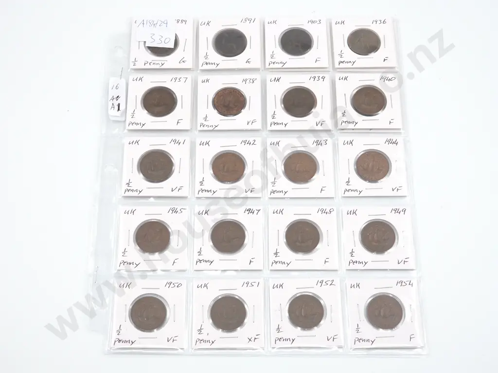 28 Graded United Kingdom Pennies Image 1++
