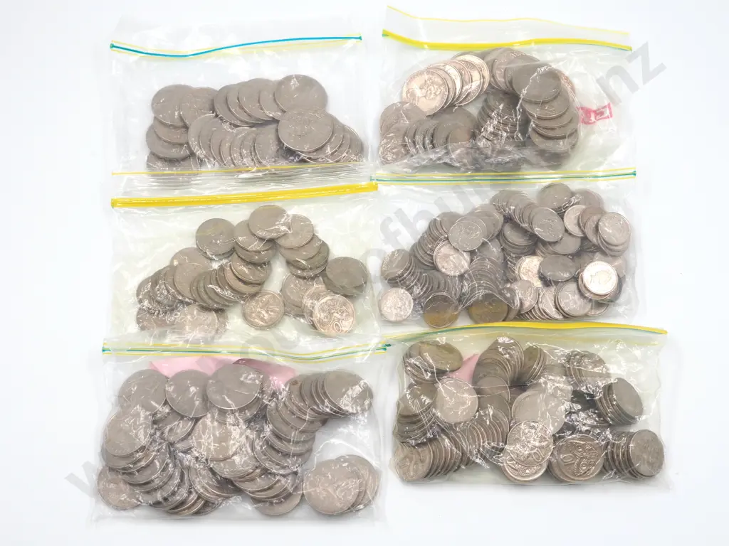Large Collection of New Zealand 5/10/20/50 Cent Coins Over $40 NZ Face Image 1++