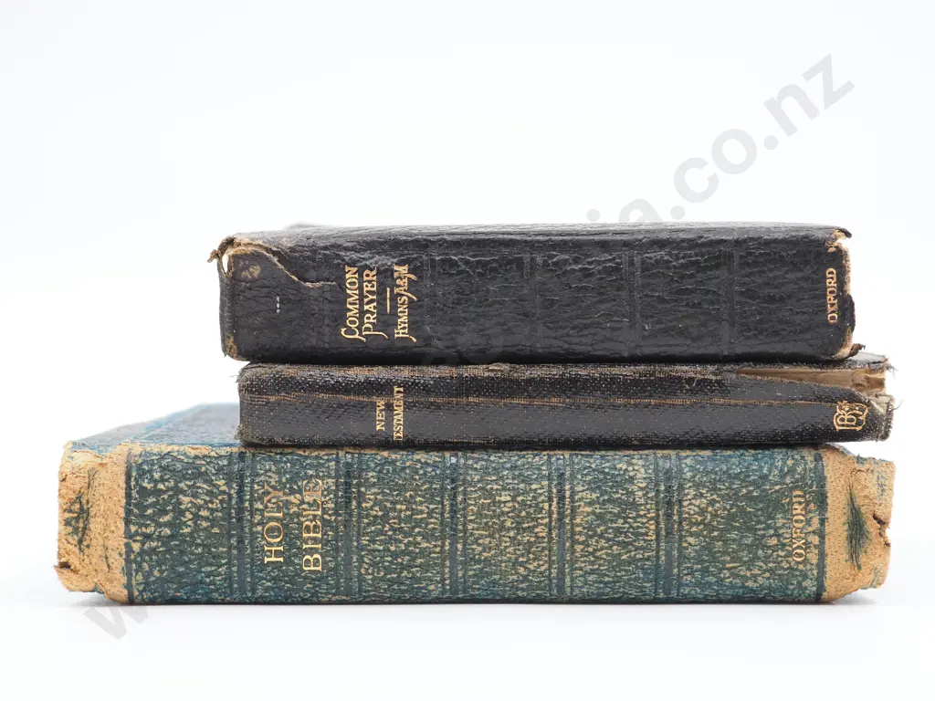 Three Antique Bibles  Image 1++