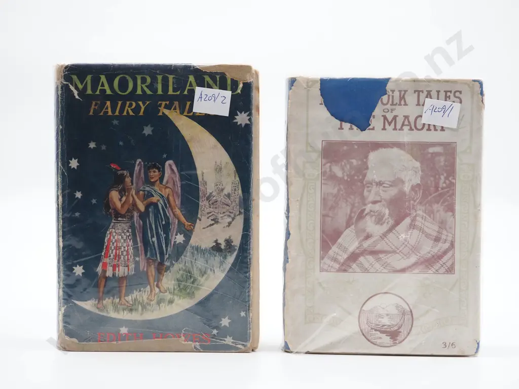 Fairy Folk Tales of the Maori by James Cowan Second Edition & Maoriland Fair Tales by Edith Howes 1950 A/F Image 1++