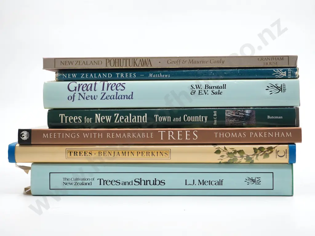 Lot of Seven Plant Books, mainly on New Zealand Trees Image 1++