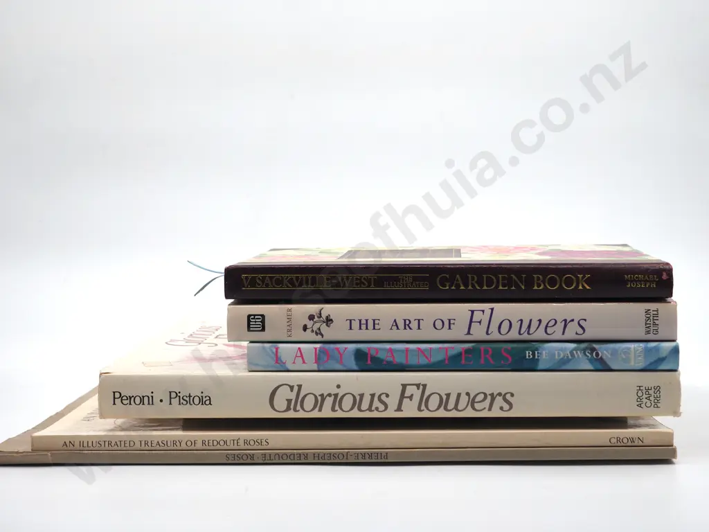 Lot of Seven Illustrated Books on Flowers Image 1++