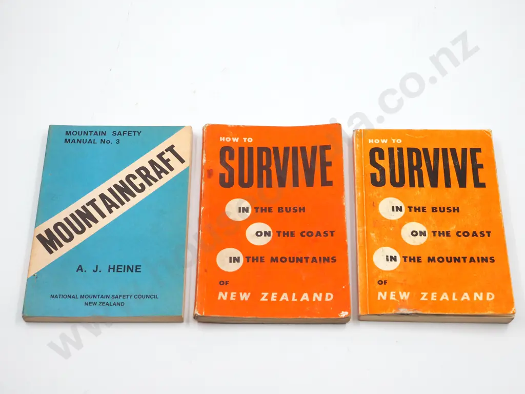 Lot of Three Books on Mountain Safety and Survival Image 1++