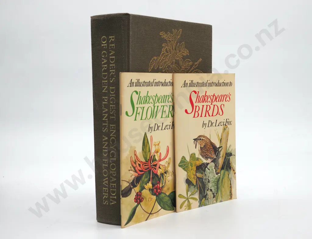 Readers Digest Encyclopaedia of Garden Plants and Flowers and two Shakespeare's Books on Birds and Flowers Image 1++