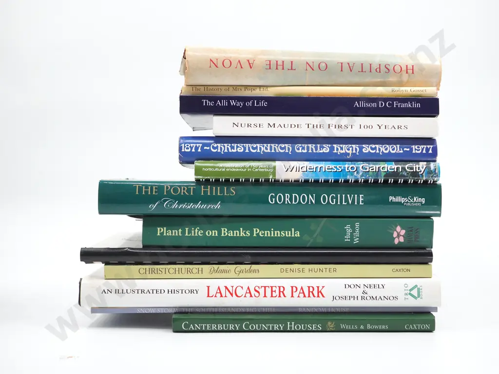 Lot of 12 Books Relating to Christchurch, New Zealand Image 1++