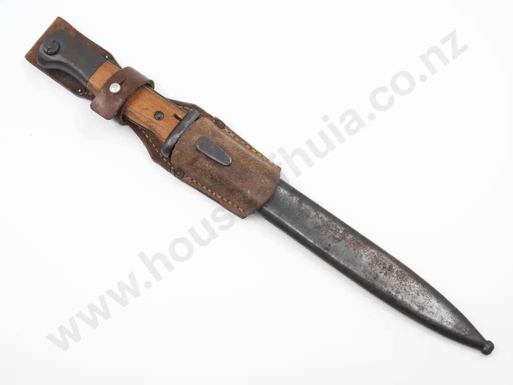 German WW2 Mauser Bayonet: 1943 Dated, ASW Stamped, W Original Scabbard & Frog  Image 1++